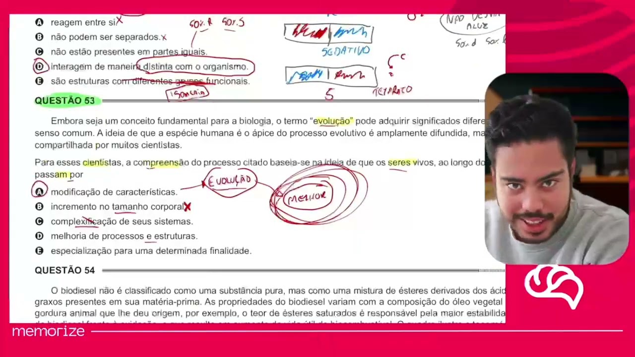 Resolução em Vídeo — Questão 53 ENEM 2014