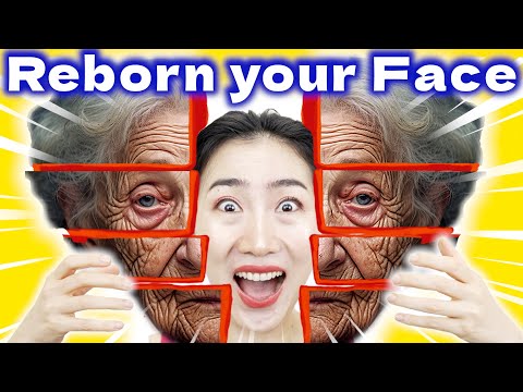 Face Reborning Program for 2024! Full Face Lymph Drainage Massage and Exercises