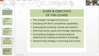 BUSINESS POLICY & STRATEGY, COURSE INTRODUCTION