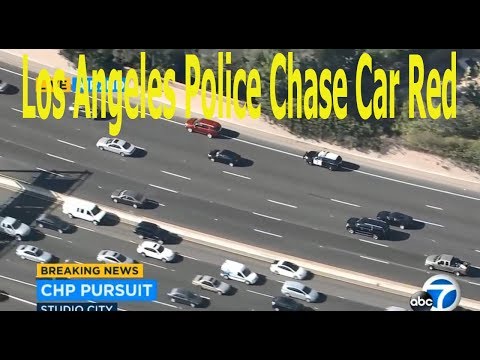 Los Angeles Police Chase car red
