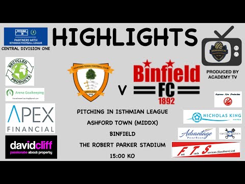 Ashford Town (Middx) FC 0 - 1 Binfield FC Isthmian League - South Central Division #football #goals