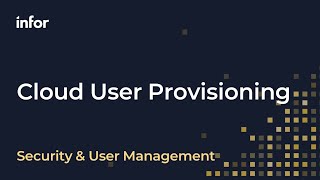 Infor Cloud Portal User Provisioning