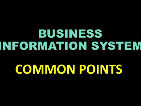 BUSINESS INFORMATION SYSTEM | COMMON POINTS | COMPUTER | BCOM | FIFTH | CALICUT UNIVERSITY