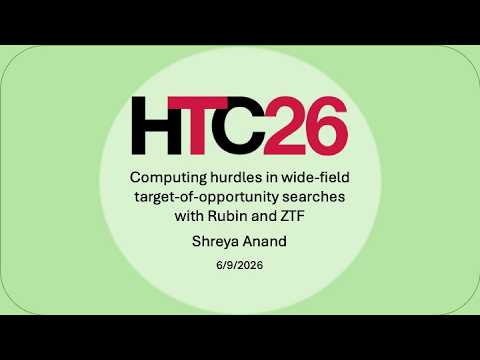 Computing hurdles in wide-field target-of-opportunity searches with Rubin and ZTF (Remote Presentation) presentation thumbnail