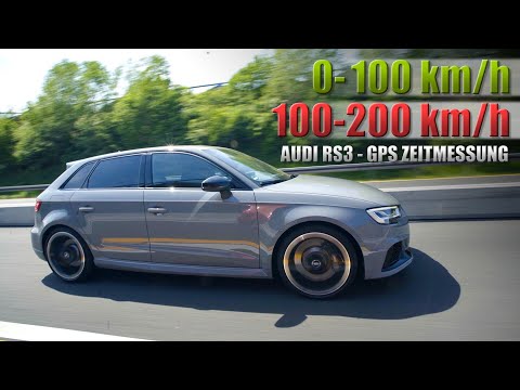 Audi RS3 Sportback Beschleunigung 100-200km/h und 0-100 km/h (Deutsch/German)