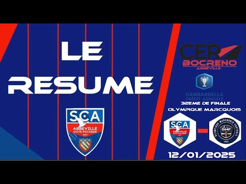 🎥Résumé SC Abbeville🔵🔴 - Olympique Marcquois🔵🟡 I 32eme de finale Coupe Gambardella I 12-01-2025🏆