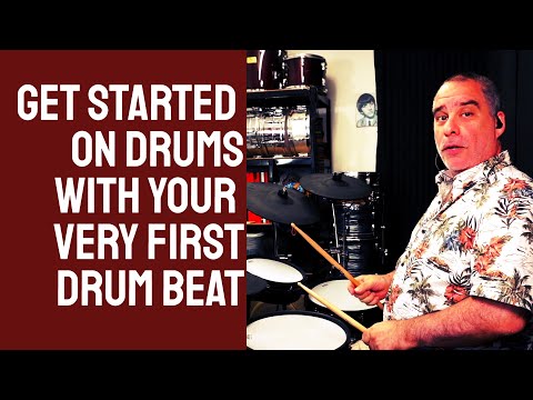Basic 8th Note Beat With Bass On 1 & 3 | Start Learning Drums Pt.1