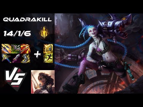 BOTTOM Jinx vs Samira [QUADRAKILL] - NA Grandmaster Patch 15.1