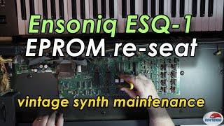 Ensoniq ESQ-1 EPROM Re-seat & battery test