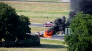 preview picture of video 'Pickup fire on Hwy 6 near Briarcrest Drive in Bryan TX'