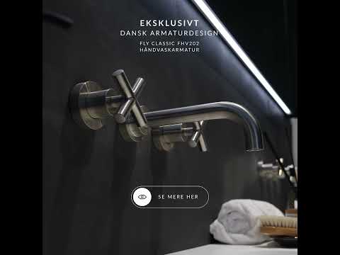 Fly Classic FHV202 - Håndvaskarmatur, PVD Børstet Stål