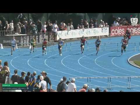 U13 Boys 200m Hurdles Timed Final 2: 2022 Commonwealth Bank State Track and Field Championships