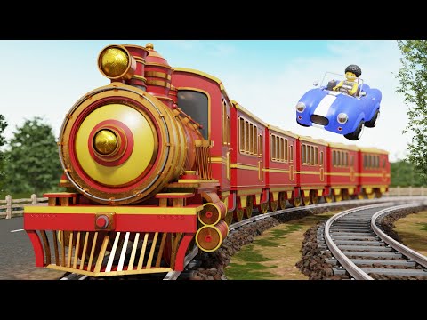 Police vs. Thief! 🚔 Train Money Robbery & Fun Chase | Kids LEGO Video | Choo Choo Train Kids Videos