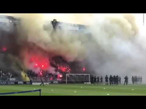 NAC Breda fans in training before the Derby against Willem ll 14.04.2018