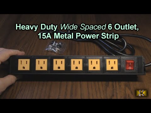 QBA Heavy Duty Wide Spaced 6 Outlet, 15A Metal Power Strip, 6 Foot Cord, Mount Hardware REVIEW