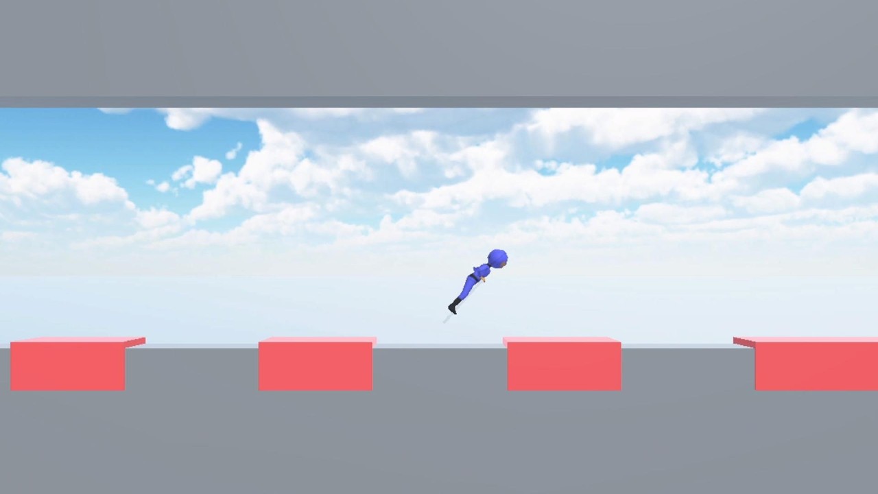 一生跳ね続けるキャラを左右操作のみでゴールへ連れて行くゲーム【ホッピング忍者さん】