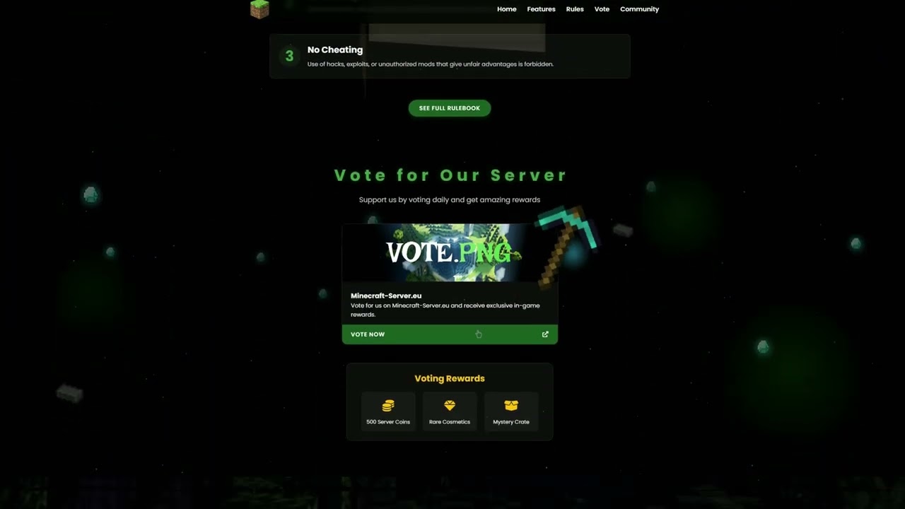 Minecraft - Welcome Page