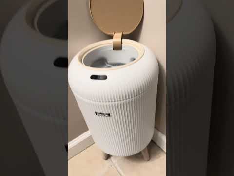 Revolutionize your home with a germ-fighting smart trash can! #trashcan #smarthome