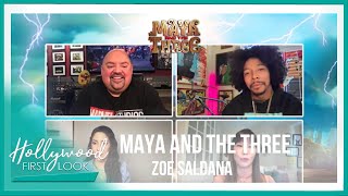 MAYA AND THE THREE (2021)| Zoe Saldana and the cast chat about their animated series with Kiyra Lynn video