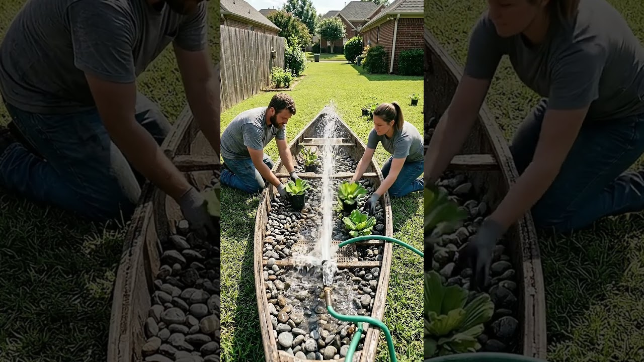 I Turned an Old Canoe into a Backyard Koi Pond! 🛶✨