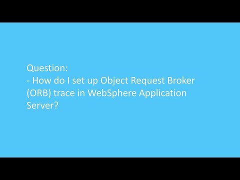 How do I set up Object Request Broker (ORB) trace in WebSphere Application Server?
