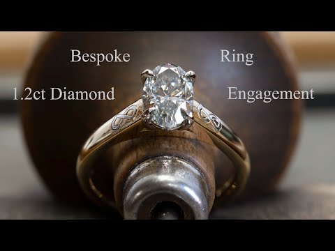 18ct gold and platinum engagement ring with a 1.2ct oval diamond. A few peaceful days in 16 minutes.