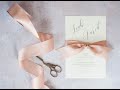 Elegant DIY Wedding Invitation with Simple Bow Style Knot