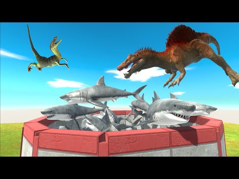 Shark Hole Challenge - FPS Avatar Help Carnivorous Dinosaurs Survive