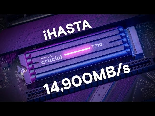 Disco Duro Crucial T710 1TB M.2 NVMe 14900MB/s Dissipador Térmico video