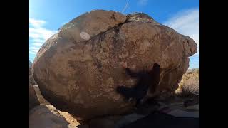 Video thumbnail of Thunder Egg, V5. Joshua Tree