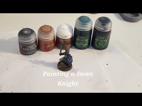 Warhammer: MESBG and LOTR: Painting a Swan Knight of Dol Amroth on foot