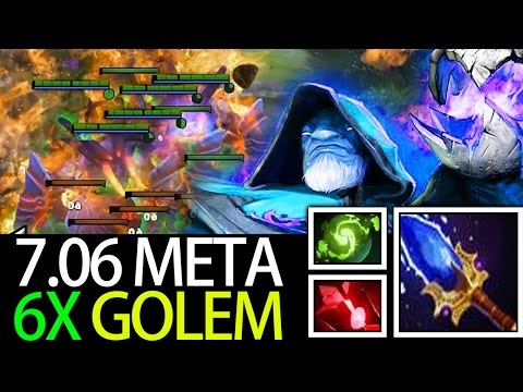WTF!! 6x Golem 7.06 META is Here! Carry Warlock Gameplay by Waga Dota 2