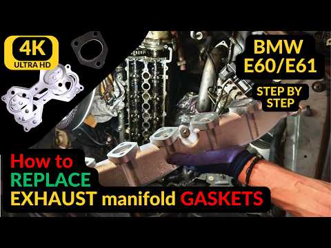 How to replace Exhaust Manifold GASKETS on BMW E60, E61 3.0 m57