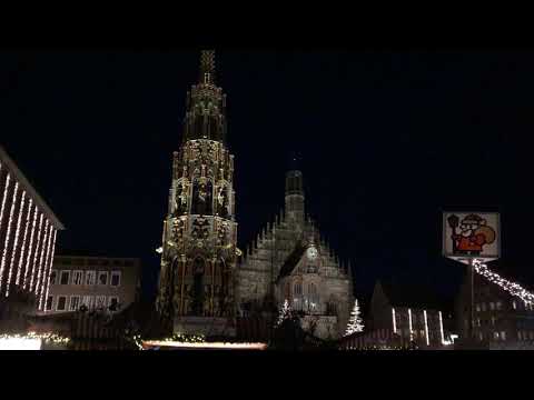 Nuremberg Christmas Market, Germany , December 2018, at Night , capturing real moments...