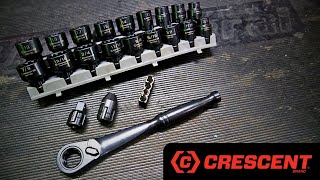 CRESCENT CX6PT25 25-piece 3/8" Drive Pass-Thru X6™ Standard Spline Mechanics Tool Set