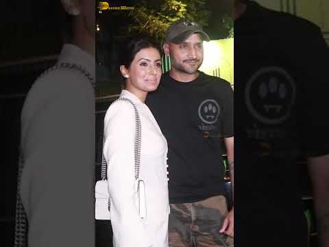 Harbhajan Singh and Geeta Basra dine at Akina Restaurant #shorts