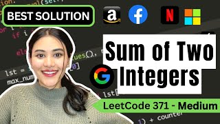 YouTube video 'Sum of Two Integers - LeetCode  371 - Python'