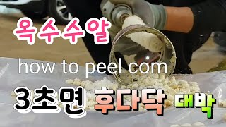 대박 공개 !  옥수수알 3초면 쉽게 까는 방법! 꿀팁! How to Easily Peel Corn Eggs