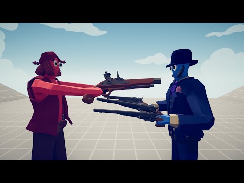 WILD WEST Team vs PIRATE Team   TABS Totally Accurate Battle Simulator