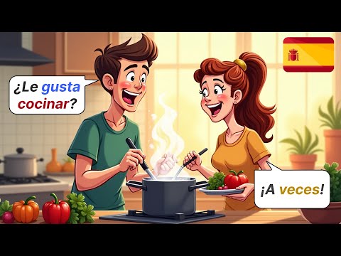 🍝 Learn Spanish Naturally: A Couple Cooks Dinner & Chats in Spanish 🎙️