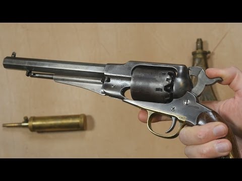 An antique percussion revolver and how it works