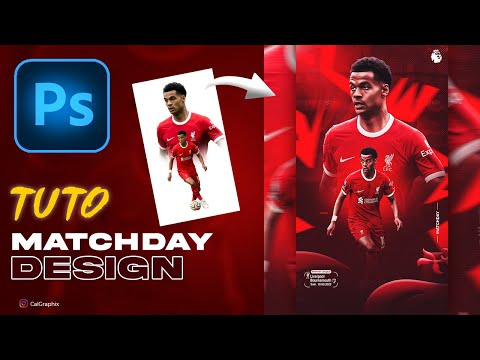 Affiche de match de foot pour un joueur pro / Matchday design (Photoshop)
