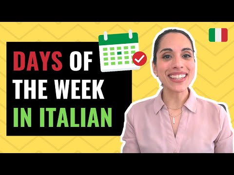 Basic Italian Words 📆 Days of the week in Italian | Quick Italian