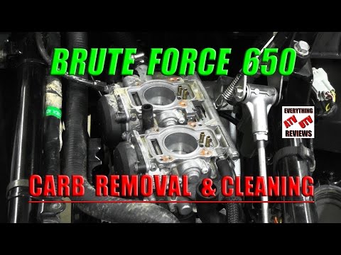 Brute Force 650: How to Remove Carburetor and Cleaning...