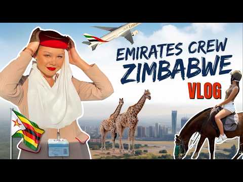 A day in the LIFE of an EMIRATES Cabin Crew ✈️ | Crew Safari Tour | 24 Hours in ZIMBABWE 🇿🇼 Vlog