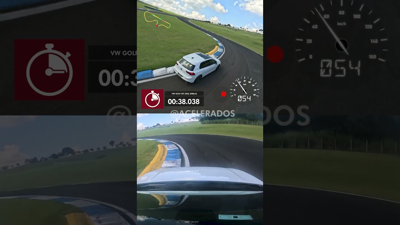 ONBOARD DO VW GOLF GTI 8,5 NA VOLTA RÁPIDA COM RUBENS BARRICHELLO! 😯🚘🏁