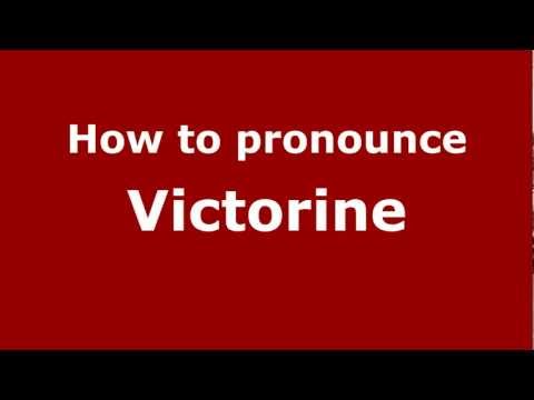 How to Pronounce Victorine - PronounceNames.com