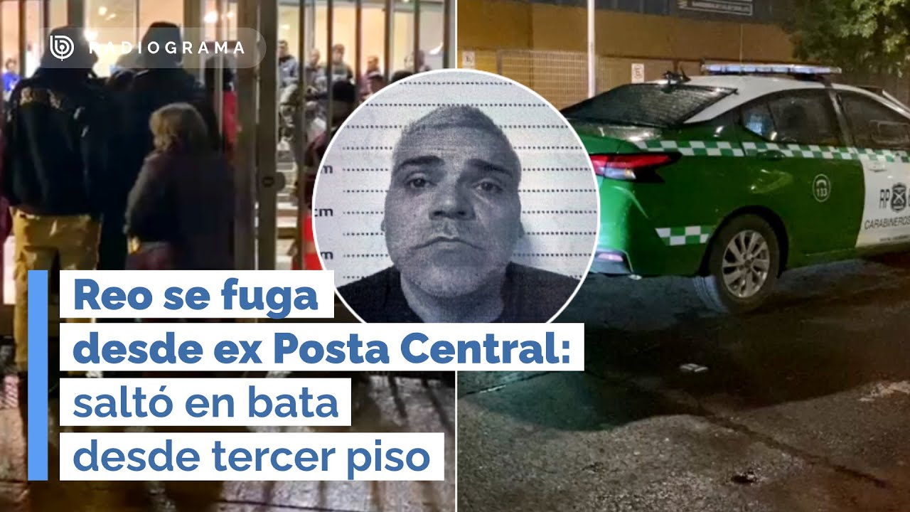Reo se fuga desde ex Posta Central: saltó en bata desde tercer piso