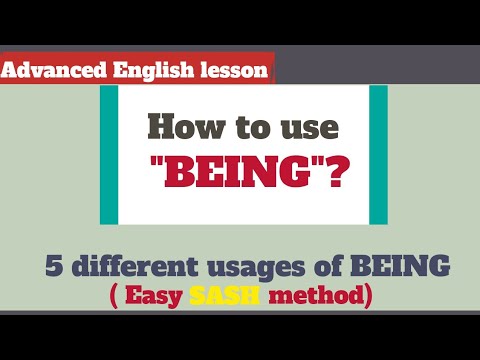 Use of BEING in English grammar || 5 different usages || It will take you to a new level 💯😎
