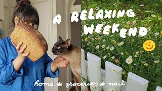a relaxing weekend ✷ home, groceries, po box